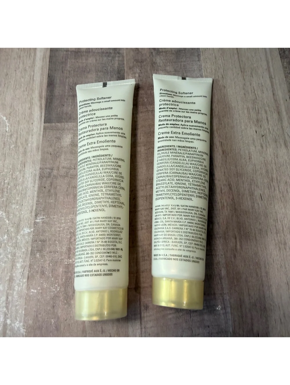 Lot of 2 Mary Kay Satin Hands Protecting Softener Fragrance Free 2.1 oz. Lotion